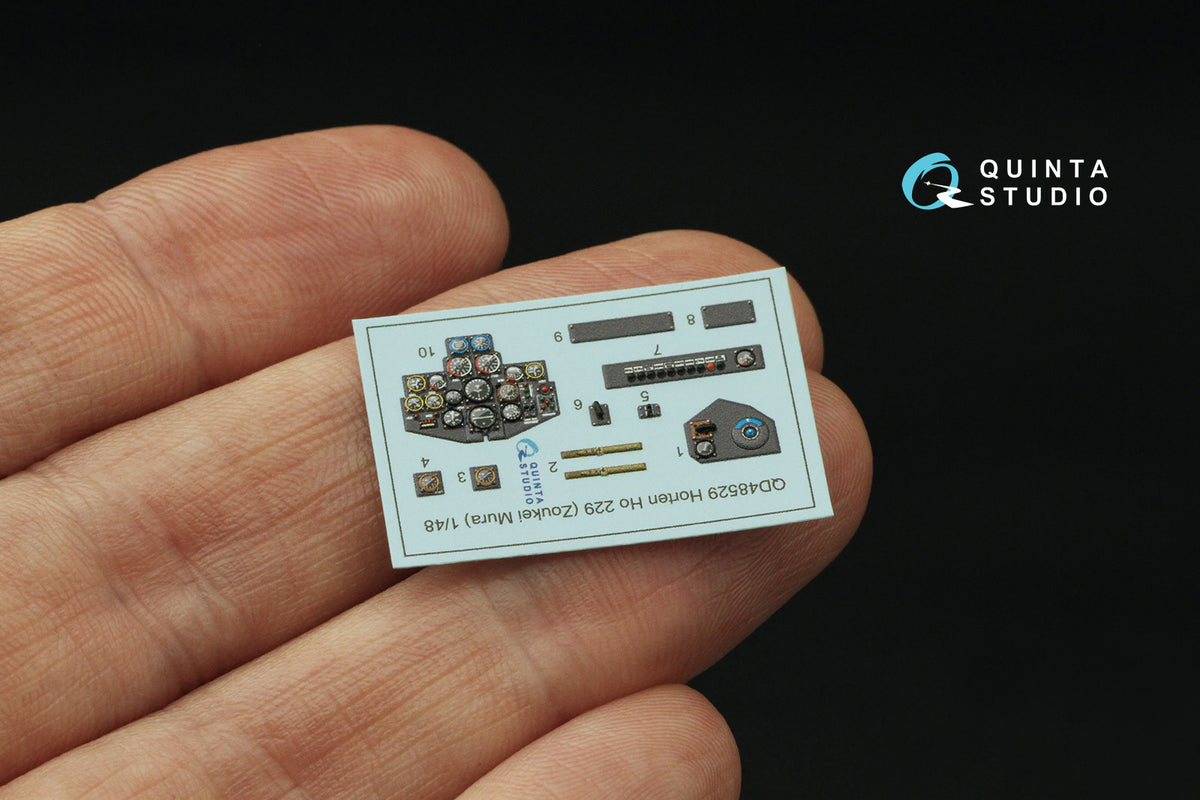 Horten Ho-229A 3D-Printed coloured Interior on decal paper (designed to be used with Zoukei Mura SWS)