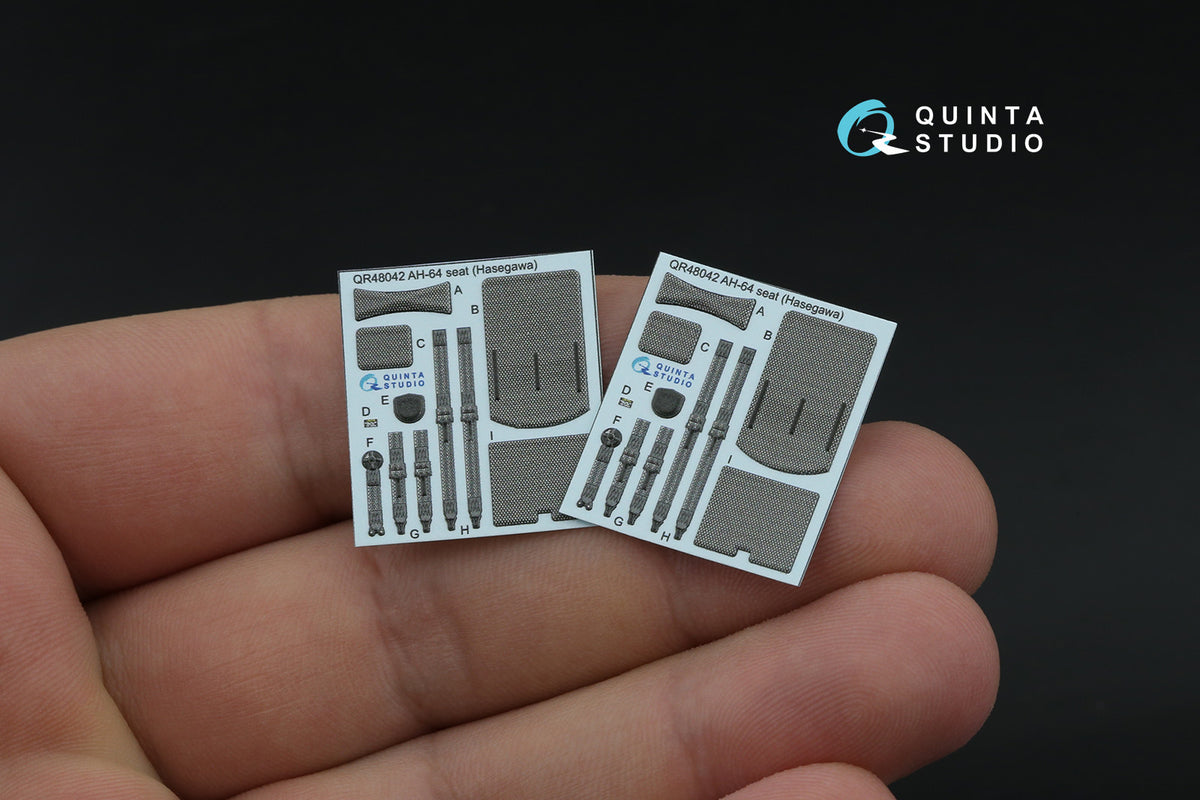 Bell/Boeing AH-64A 3D-Printed & coloured Interior on decal paper (designed to be used with Hasegawa kits)