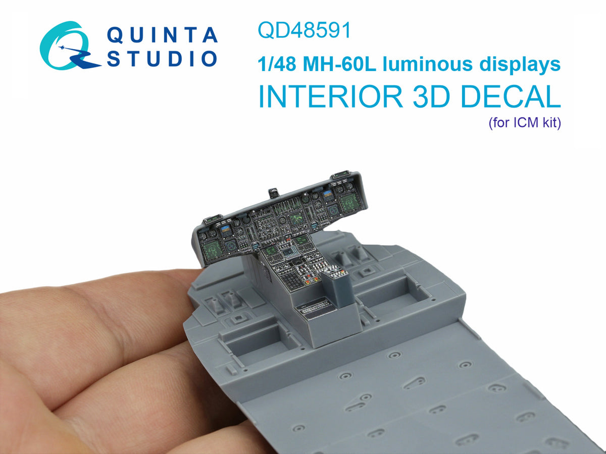 Sikorsky MH-60L Blackhawk luminous displays for QD+48590/QDS-48590 sets (designed to be used with ICM UA UK kits)