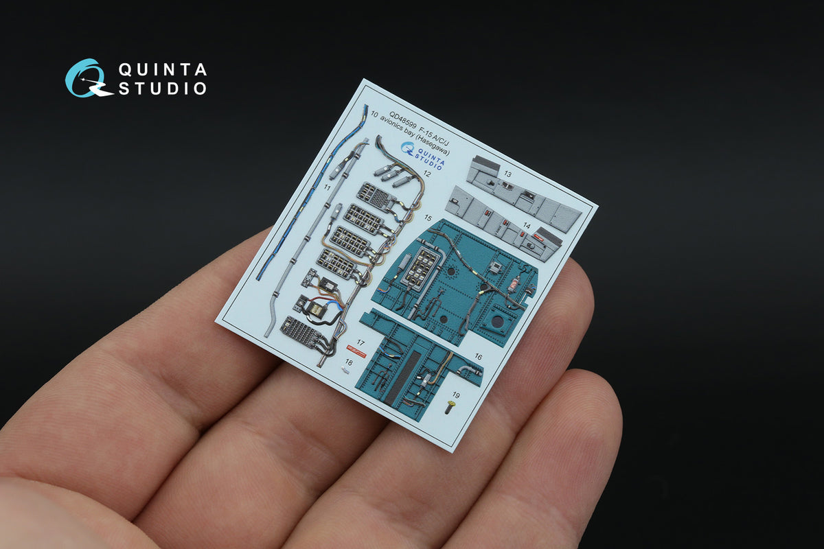 McDonnell F-15A/F-15C Early/F-15J Eagle Early 3D-Printed & coloured Interior on decal paper(designed to be used with Hasegawa kits)