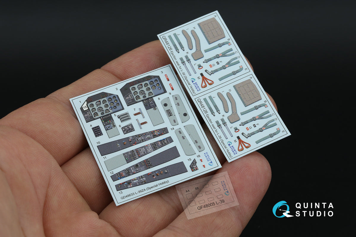 Aero L-39ZA 3D-Printed & coloured Interior on decal paper (designed to be used with Special Hobby kits)
