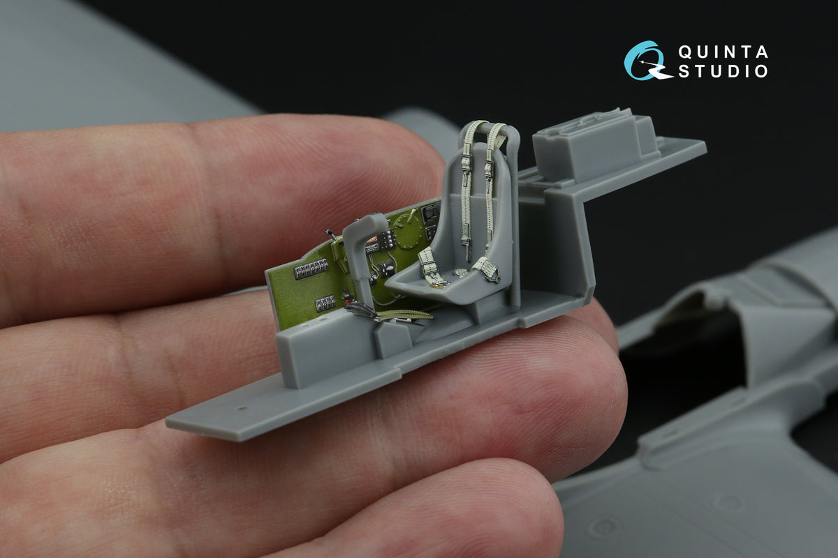Lockheed P-38L Lightning 3D-Printed & coloured Interior on decal paper (designed to be used with Hasegawa kits)