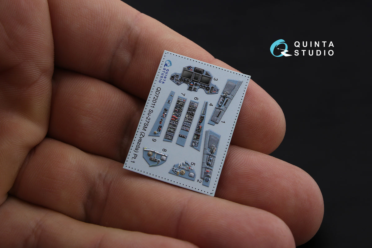 Sukhoi Su-27SM 3D-Printed coloured Interior on decal paper (designed to be used with Zvezda kits)