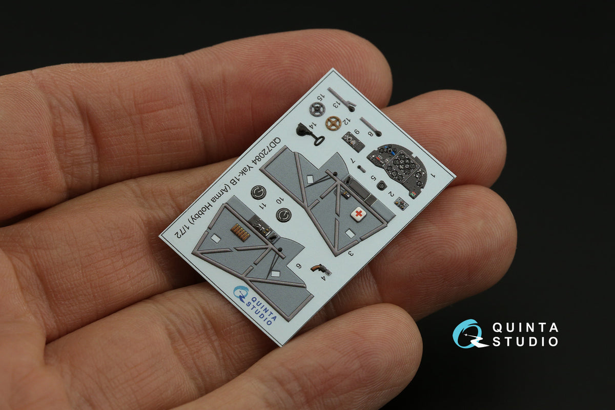 Yakovlev Yak-1B 3D-Printed coloured Interior on decal paper (designed to be used with Arma Hobby kits)