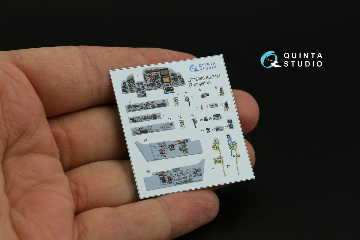 Sukhoi Su-24M 3D-Printed coloured Interior on decal paper (designed to be used with Trumpeter kits)