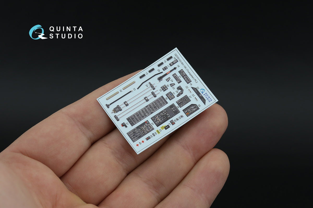 Bell AH-1W 3D-Printed & coloured Interior on decal paper (designed to be used with Trumpeter kits) (Small version)