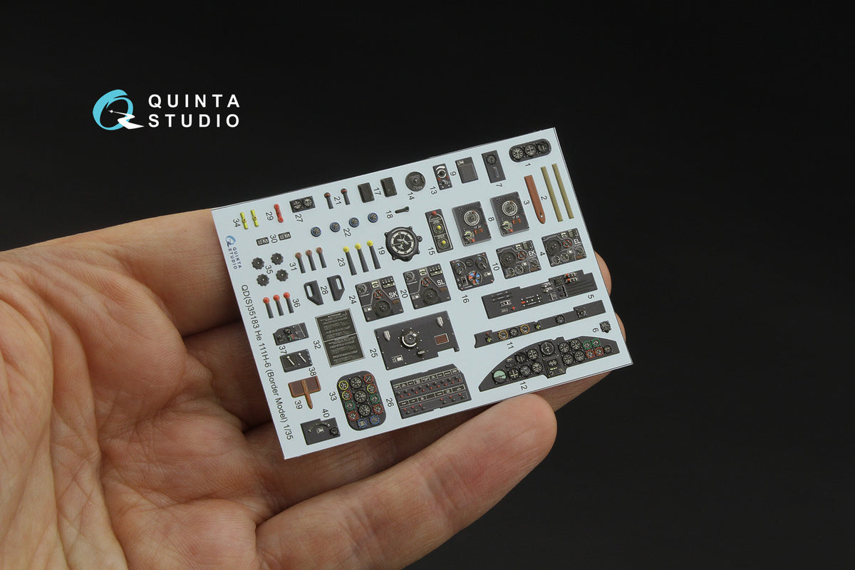 Heinkel He-111H-6 3D-Printed & coloured Interior on decal paper (designed to be used with Border Model kits) (Small version)