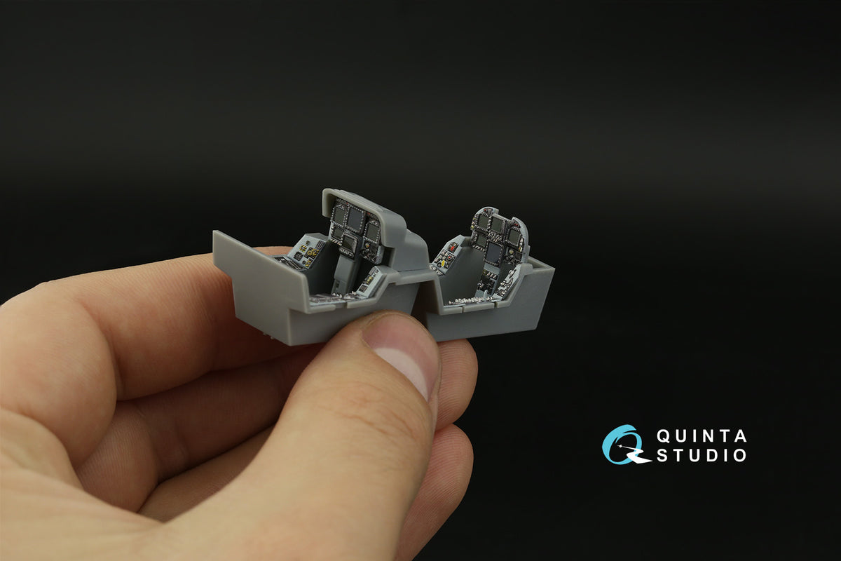 Boeing F/A-18F early 3D-Printed coloured Interior on decal paper (designed to be used with Hobby Boss kits) (SMALL VERSION)
