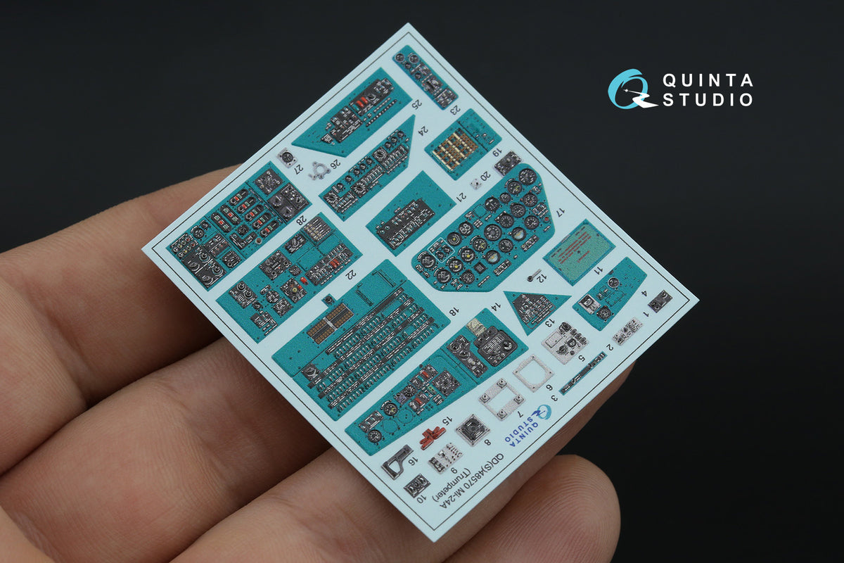 Mil Mi-24A 3D-Printed & coloured Interior on decal paper (designed to be used with Trumpeter kits) (small version)
