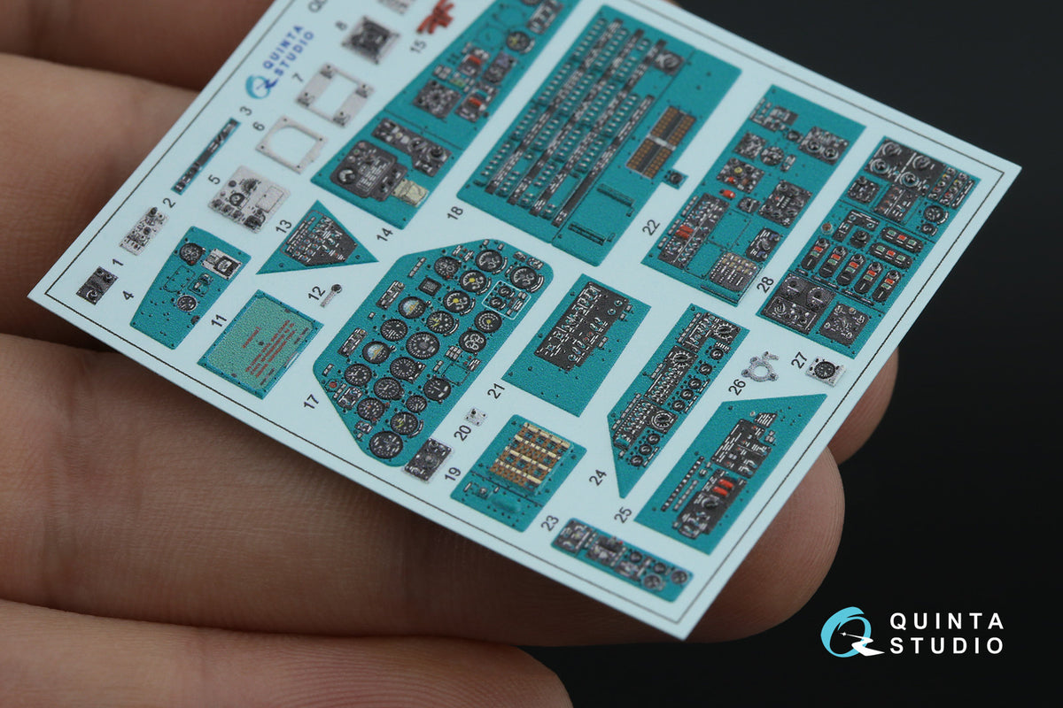 Mil Mi-24A 3D-Printed & coloured Interior on decal paper (designed to be used with Trumpeter kits) (small version)