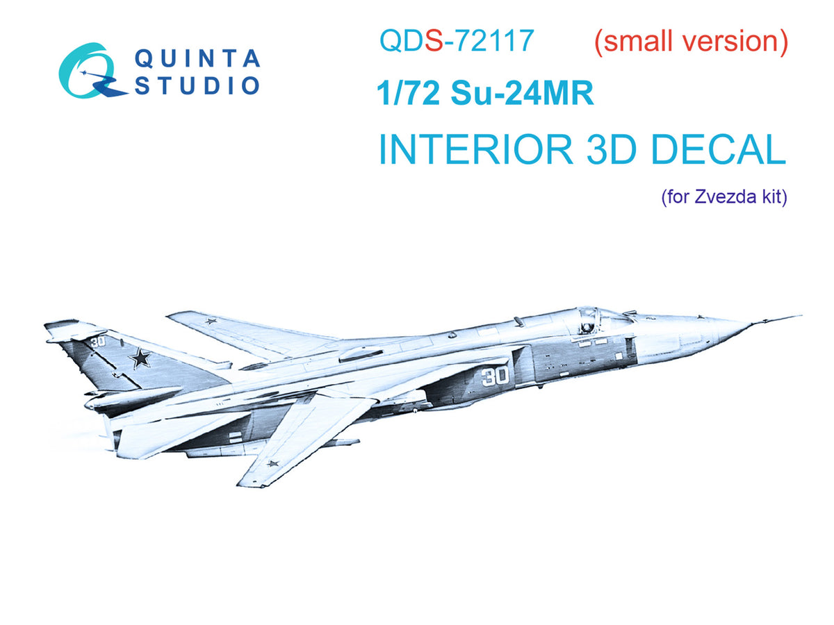 Sukhoi Su-24MR 3D-Printed coloured Interior on decal paper (designed to be used with Zvezda kits) (small version)