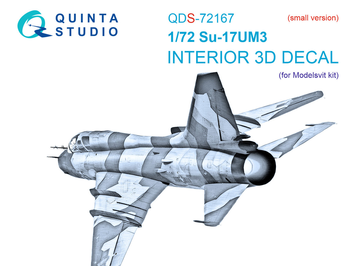 Sukhoi Su-17UM3 3D-Printed & coloured Interior on decal paper (designed to be used with Modelsvit kits) (small version)