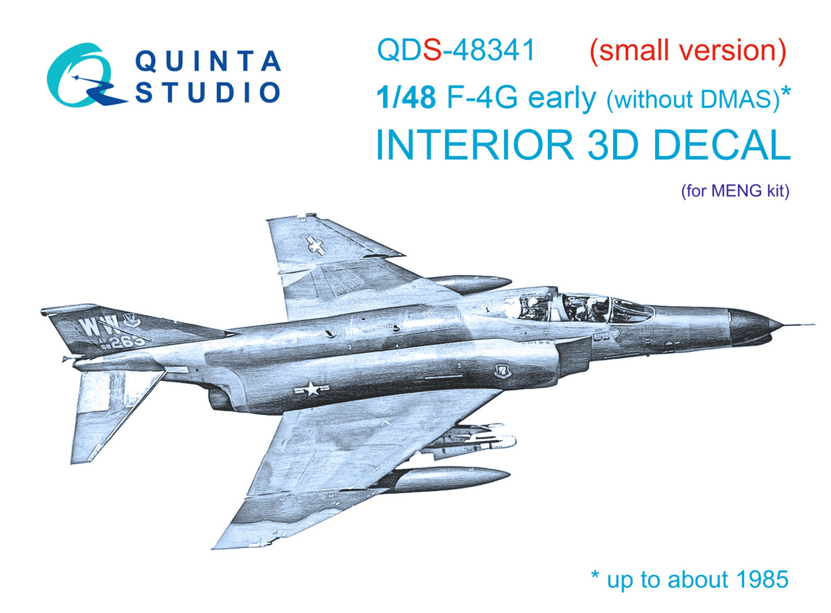 McDonnell F-4G Phantom early 3D-Printed coloured Interior on decal paper (designed to be used with Meng Models kits) (SMALL VERSION)