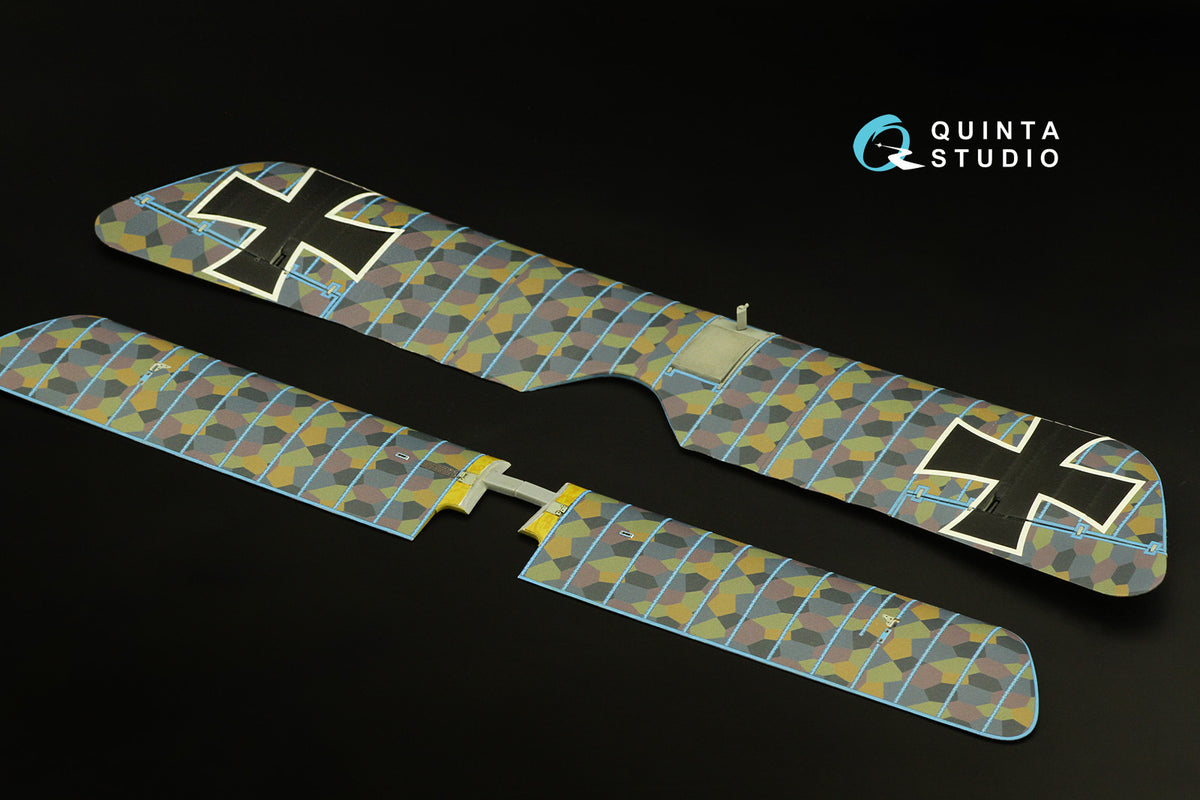 German WWI 5-Colour Lozenge (upper surface) Semi-transparent ultra-thin waterslide decal for exterior surfaces