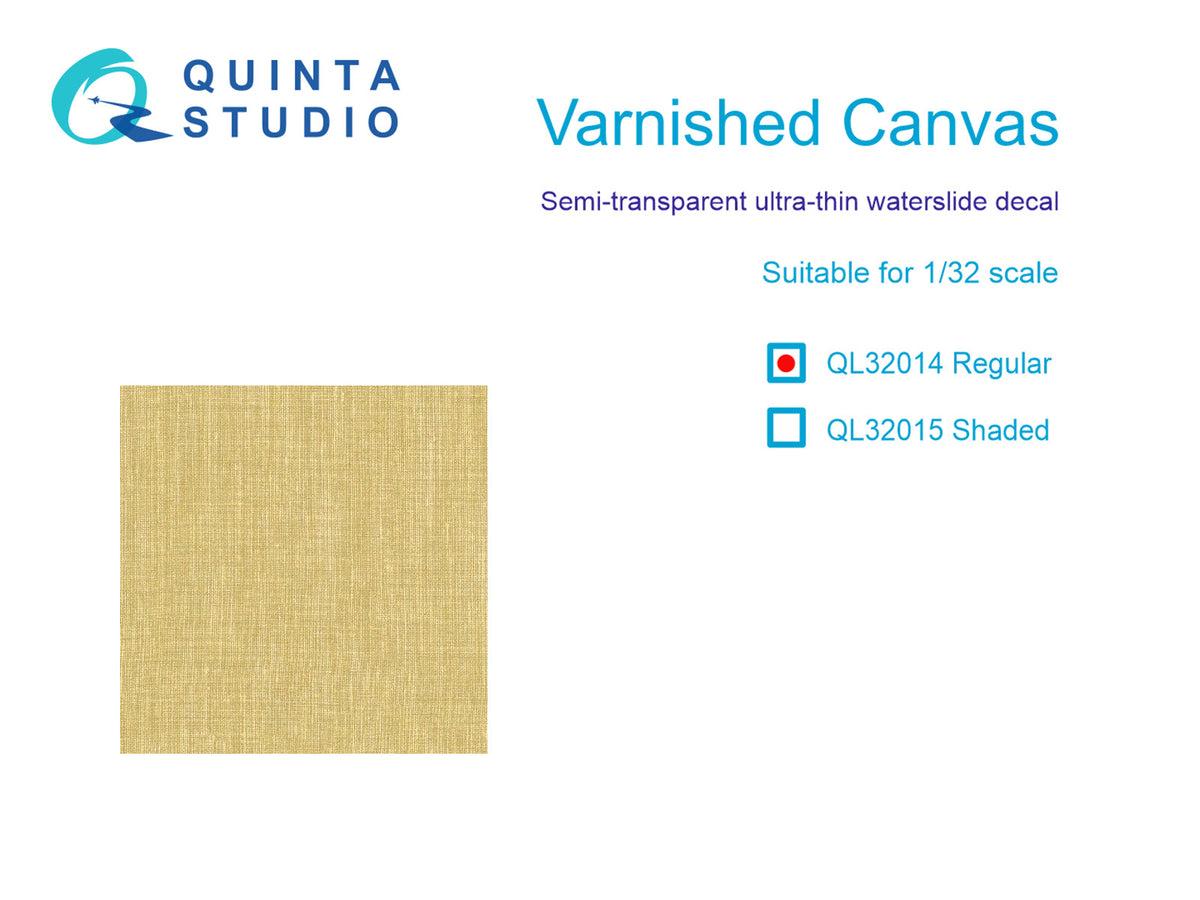 Varnished Canvas, regular Semi-transparent ultra-thin waterslide decal for exterior surfaces