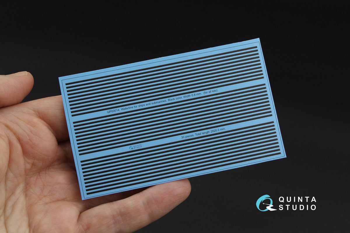 Black stripes/waterlines. Width 0.8 mm, length 2820 mm. (for all kits)