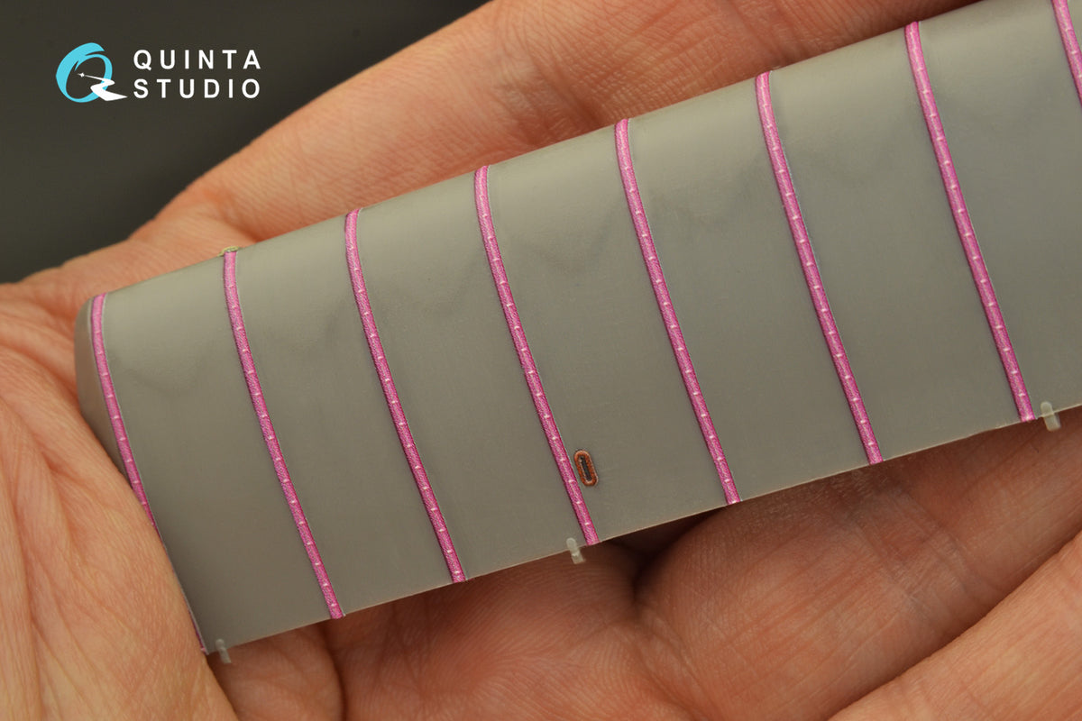 Magenta rib tapes Fokker Dr. (F.)I-D.VII (All kits) (3D-Printed) (designed to be used with Wingnut Wings kits)