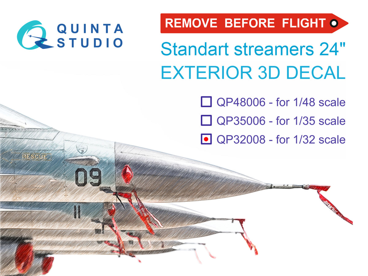 'Remove Before Flight' standard external streamer 24', 20 Pcs
