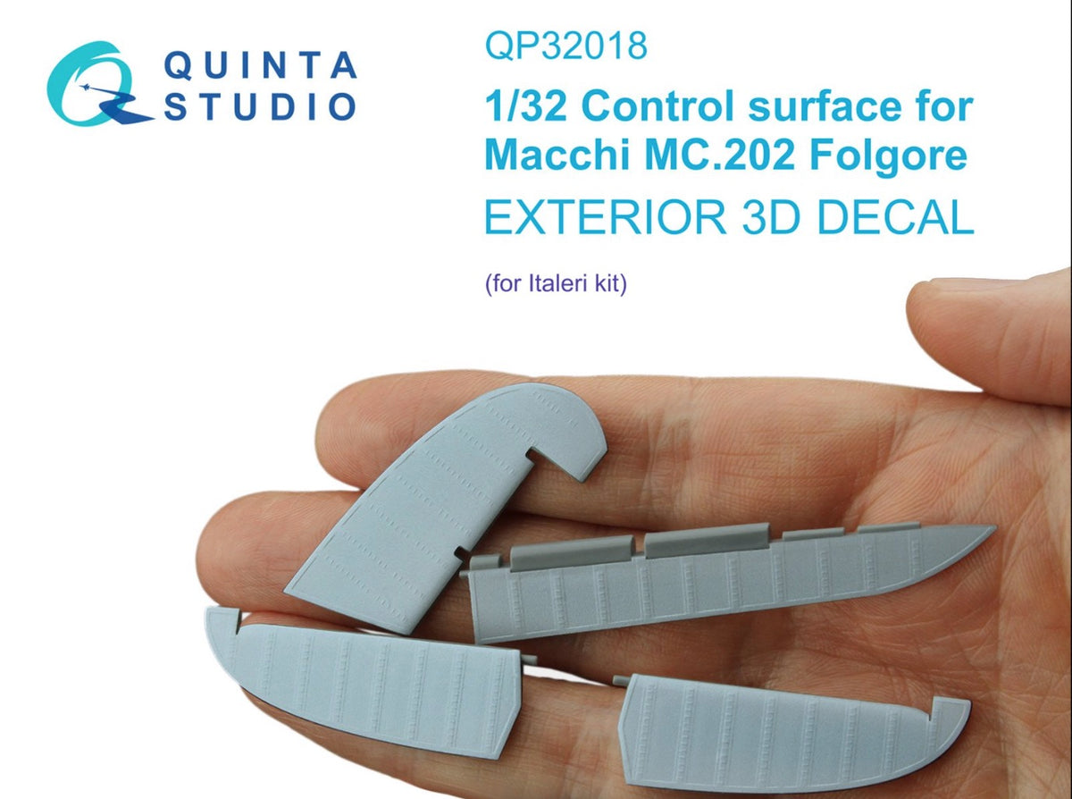 Control surface detail for Macchi C.202 Folgore (3D-Printed)(designed to be used with Italeri kits)