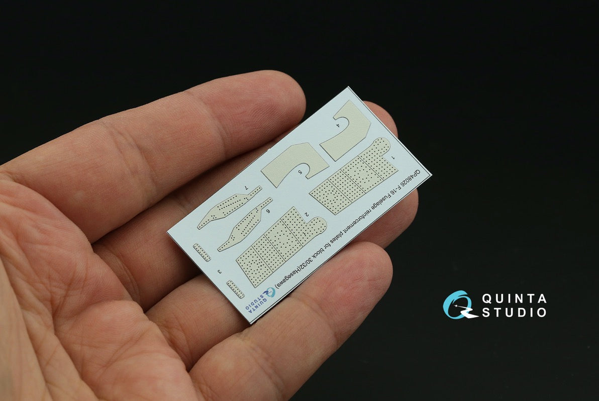 Lockheed-Martin F-16C/F-16D block 30/32 reinforcement plates (3D-Printed)(designed to be used with Hasegawa kits)