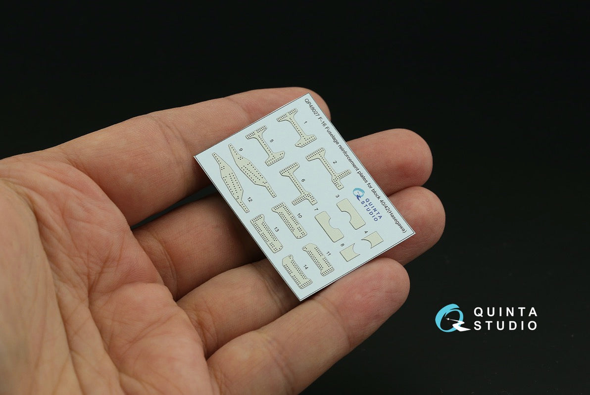 Lockheed-Martin F-16C/F-16D block 40/42 reinforcement plates (3D-Printed)(designed to be used with Hasegawa kits)
