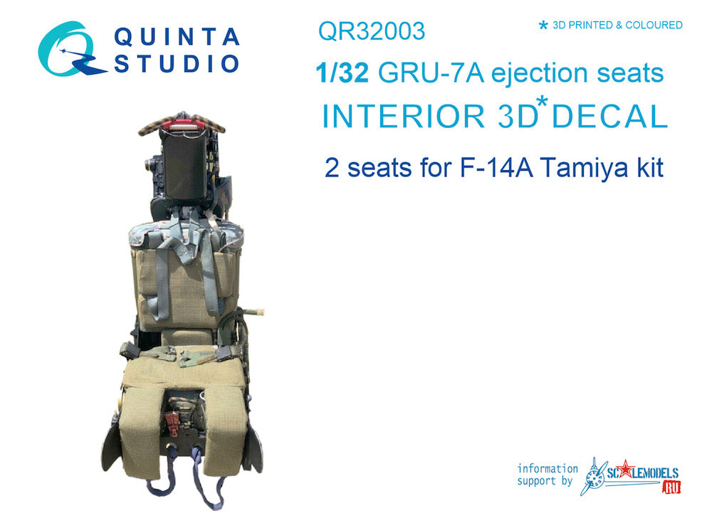 GRU-7A ejection seats details x 2 for the Grumman F-14A Tomcat (designed to be used with Tamiya kits)