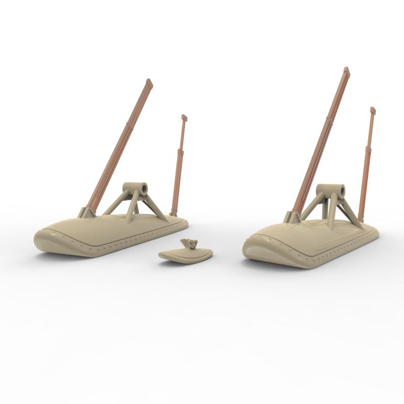 Polikarpov I-16 Ski landing gear (Non-retractable version) (3D-Printed)(designed to be used with Zvezda kits)