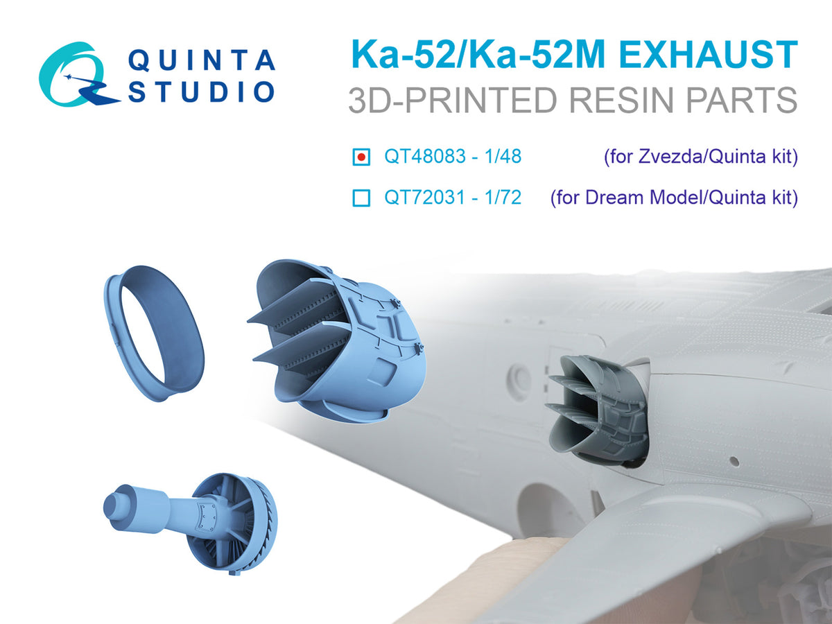 Kamov Ka-52/Ka-52M Exhaust Device (designed to be used with Quinta Studio and Zvezda kits)