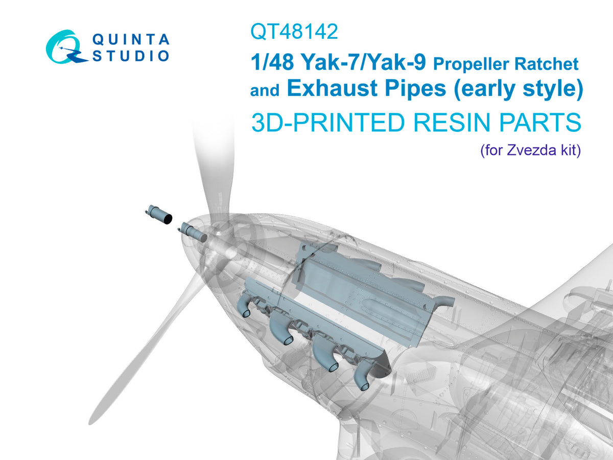 Yakovlev Yak-7B/Yak-9D Ratchet and early Exhaust (designed to be used with Zvezda kits)