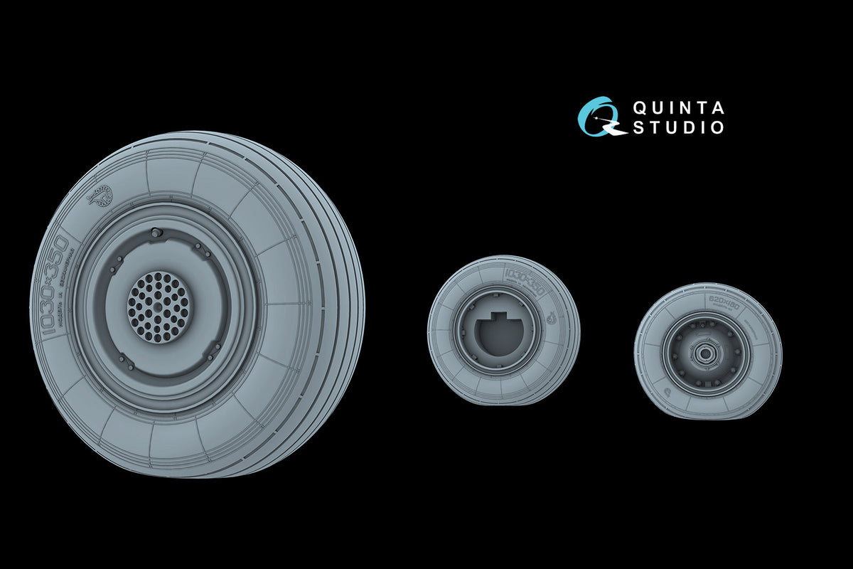 Sukhoi Su-30SM Wheels set with weighted tires (designed to be used with Zvezda kits)