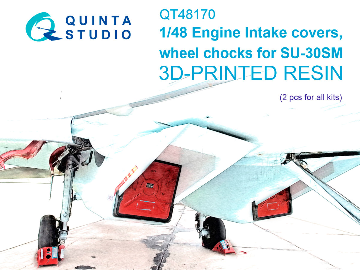 Sukhoi Su-30SM Engine Intake Covers & Wheel Chocks (designed to be used with Zvezda kits)
