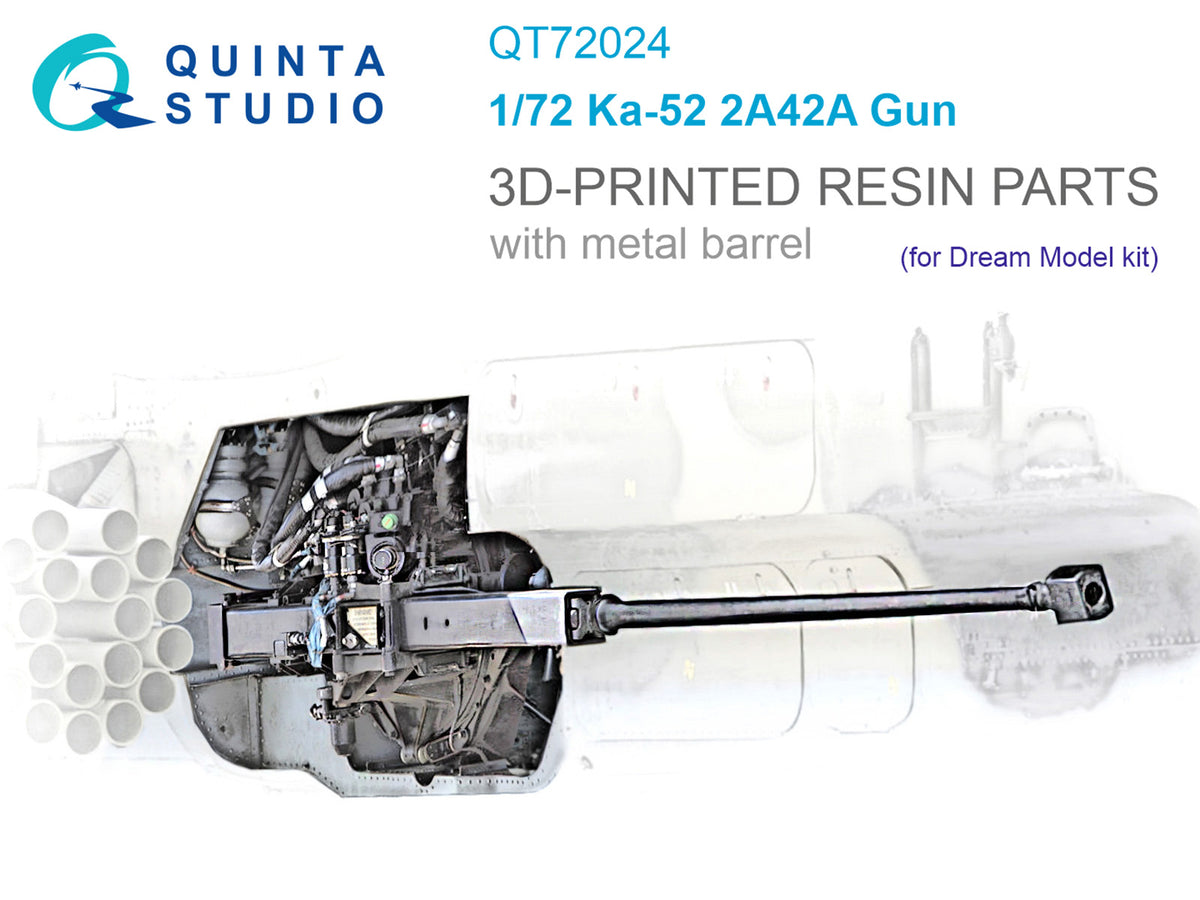 Kamov Ka-52 2A42 gun with metal barrel (designed to be used with Dream Model kits)