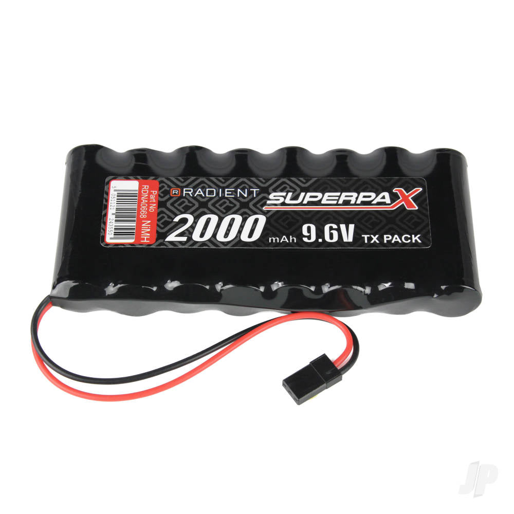 Radient NiMH 9.6V 2000mAh AA Flat, Tx, JR RDNA0668