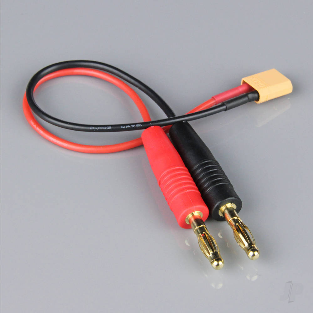 Radient Radient Charge Lead, 4mm Bullet to XT30 Male, 18AWG, 150mm (ESC End) RDNAC010021 - RC Aircraft Spares