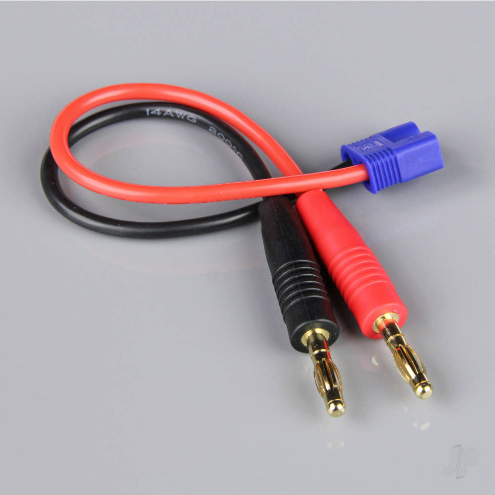 Radient Charge Lead, 4mm Bullet to EC3 Male, 14AWG, 150mm (ESC End) RDNAC010061 - RC Aircraft Spares