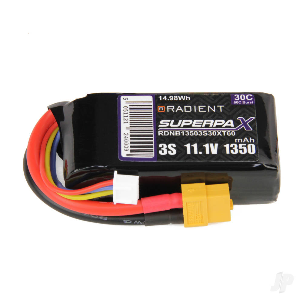 Radient LiPo 3S 1350mAh 11.1V 30C XT60 RDNB13503S30XT60