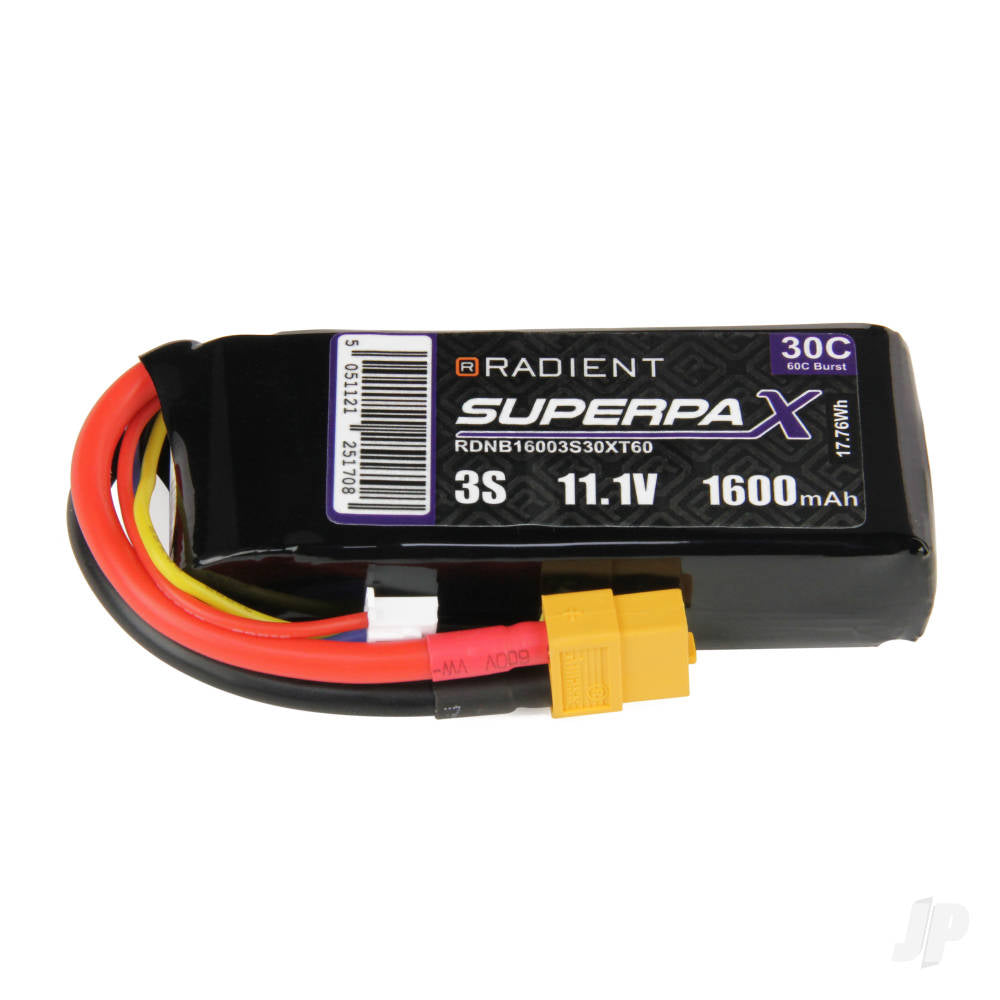 Radient LiPo 3S 1600mAh 11.1V 30C XT60 RDNB16003S30XT60