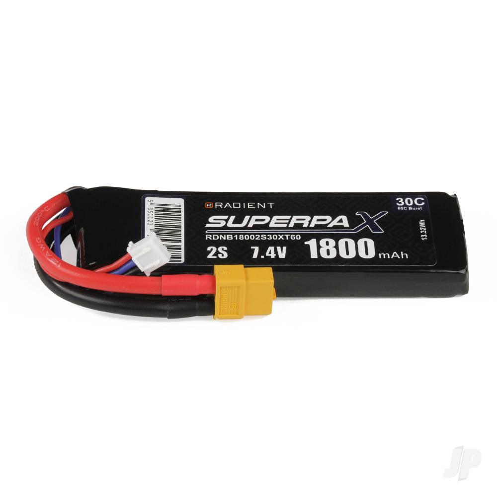 Radient LiPo 2S 1800mAh 7.4V 30C XT60 RDNB18002S30XT60