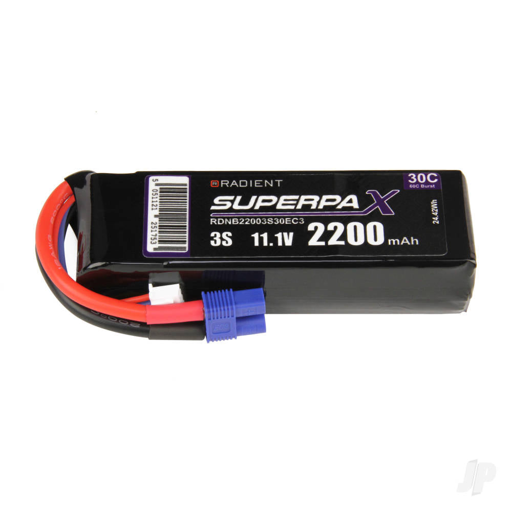 Radient LiPo 3S 2200mAh 11.1V 30C EC3 RDNB22003S30EC3