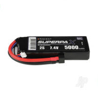 Radient LiPo 2S 5000mAh 7.4V 50C Deans (HCT) RDNB50002S50H