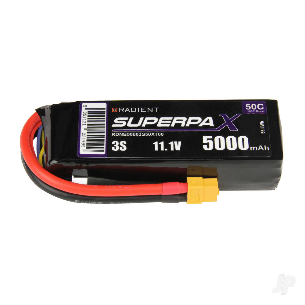 Radient LiPo 3S 5000mAh 11.1V 50C XT60 RDNB50003S50XT60