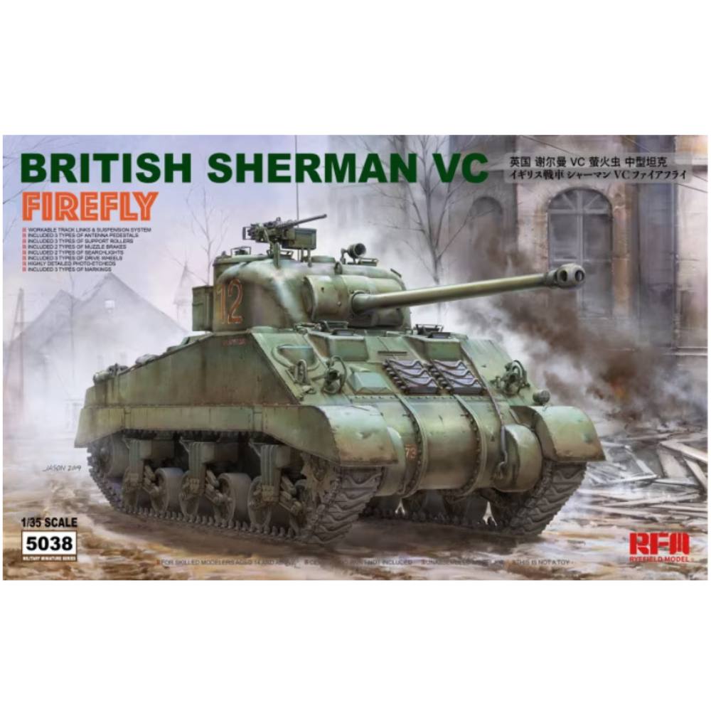 Rfm 1/35 Sherman Vc Firefly Velikiye Luki & Track Links Kit 5038