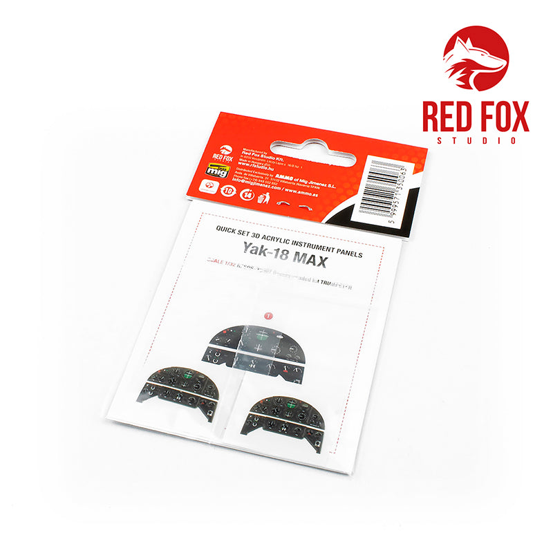 Yakovlev Yak-18 Max Quick Set 3D Acrylic Instrument Panel (designed to be used with Trumpeter kits)