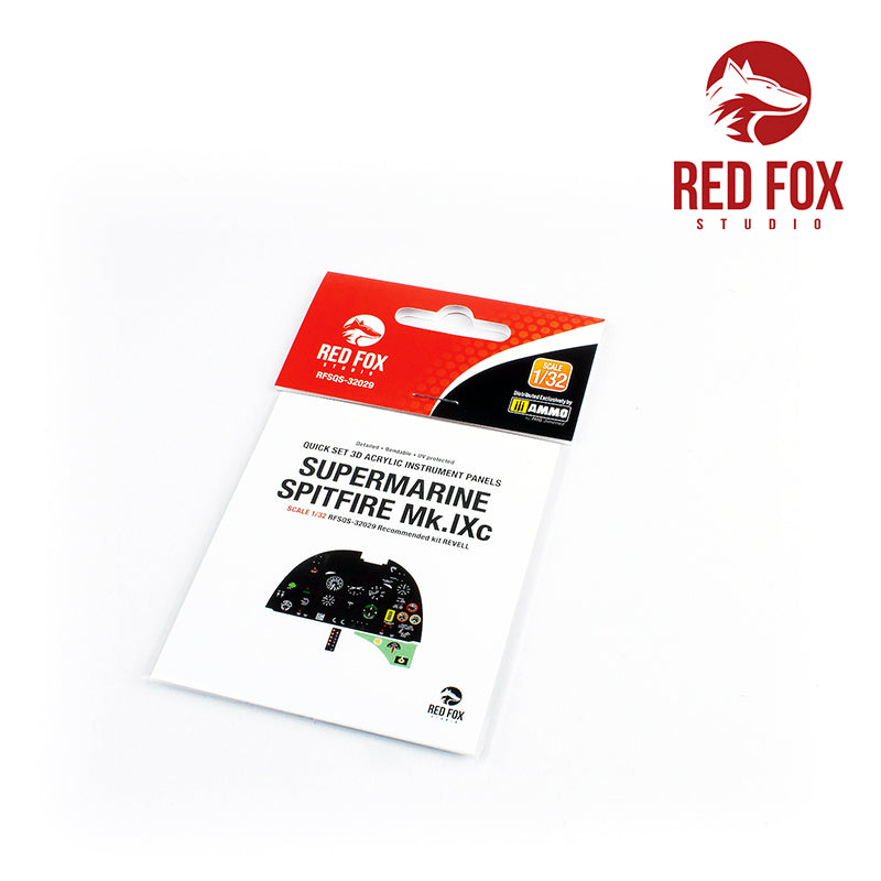 Supermarine Spitfire Mk.IXc Quick Set 3D Acrylic Instrument Panel (designed to be used with Revell kits)