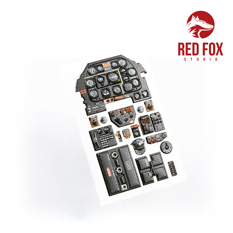 North-American P-51K Mustang Quick Set 3D Acrylic Instrument Panel (designed to be used with Tamiya kits)