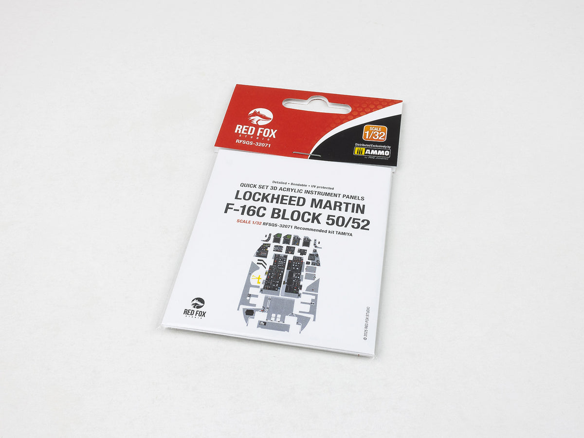 Lockheed-Martin F-16C Fighting Falcon Block 50/52 3D Acrylic Instrument Panel (designed to be used with Tamiya kits)