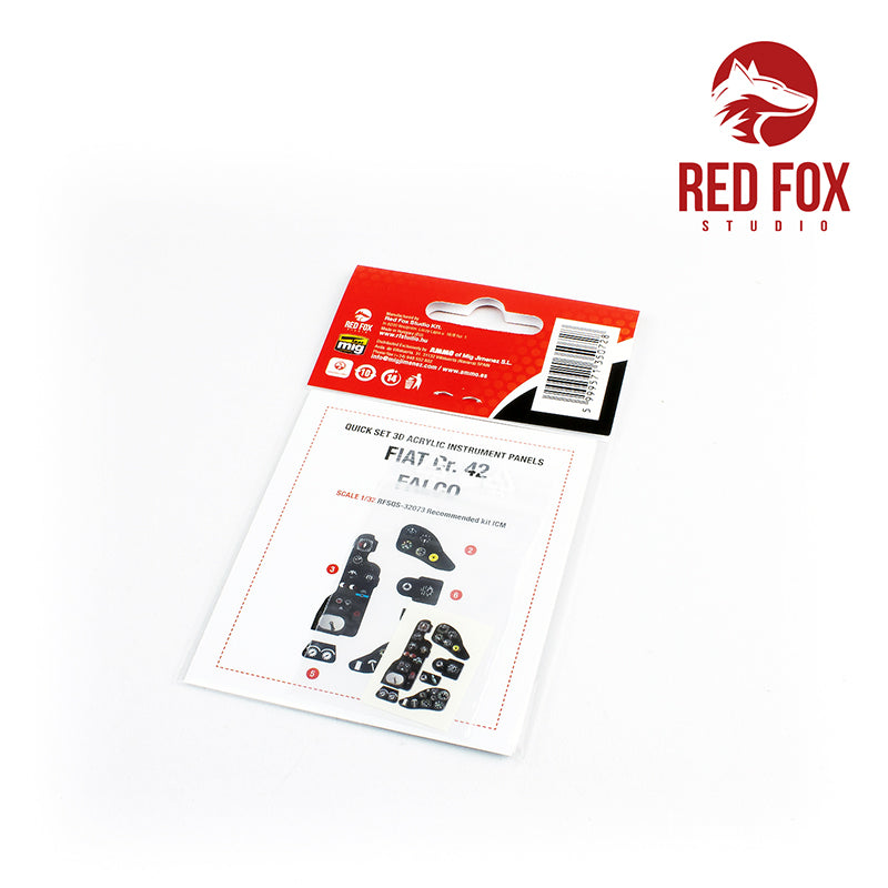 Fiat CR.42 Falco Quick Set 3D Acrylic Instrument Panel (designed to be used with ICM UA UK kits)