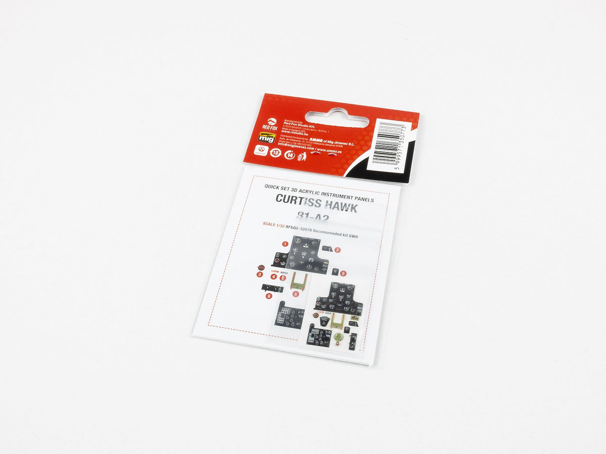 Curtis Hawk 81-A2 3D Acrylic Instrument Panel (designed to be used with Great Wall Hobby kits)