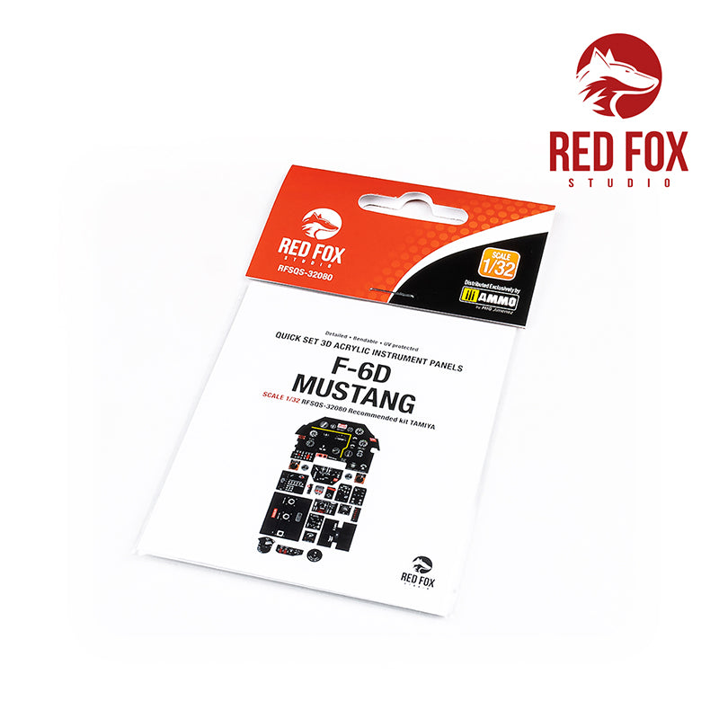 North-American F-6D Mustang Quick Set 3D Acrylic Instrument Panel (designed to be used with Tamiya kits)