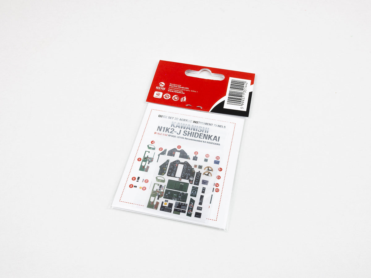 Kawanishi N1K2-J Shidenkai 3D Acrylic Instrument Panel (designed to be used with Hasegawa kits)